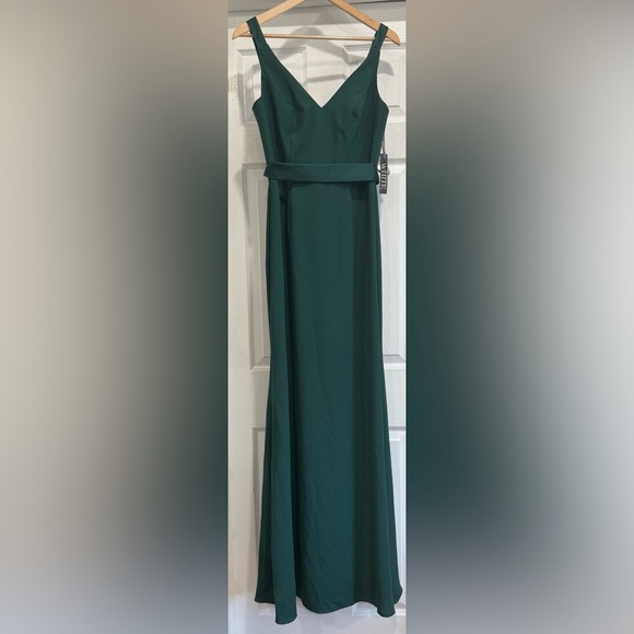 David's Bridal Deep Green Maxi Dress - Picture 10 of 12